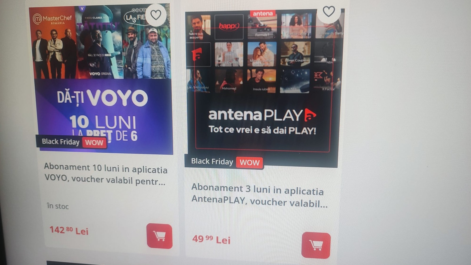 BLACK FRIDAY inedit: VOYO și AntenaPlay au pus abonamente la vânzare pe eMAG