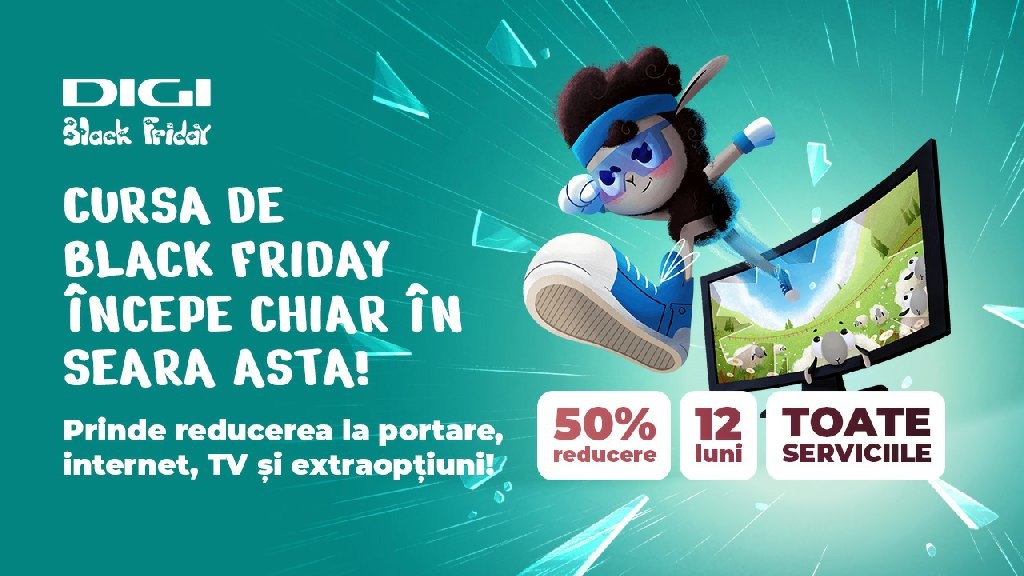 Black Friday la Digi: 50% reducere la toate serviciile!