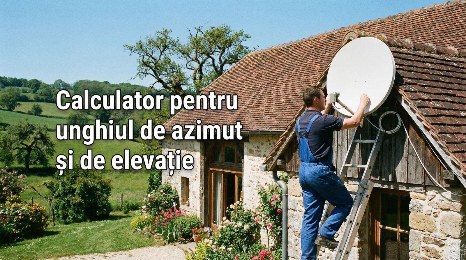 Calculator pentru unghiul de azimut și de elevație al antenei de satelit - România - versiunea 0.2
