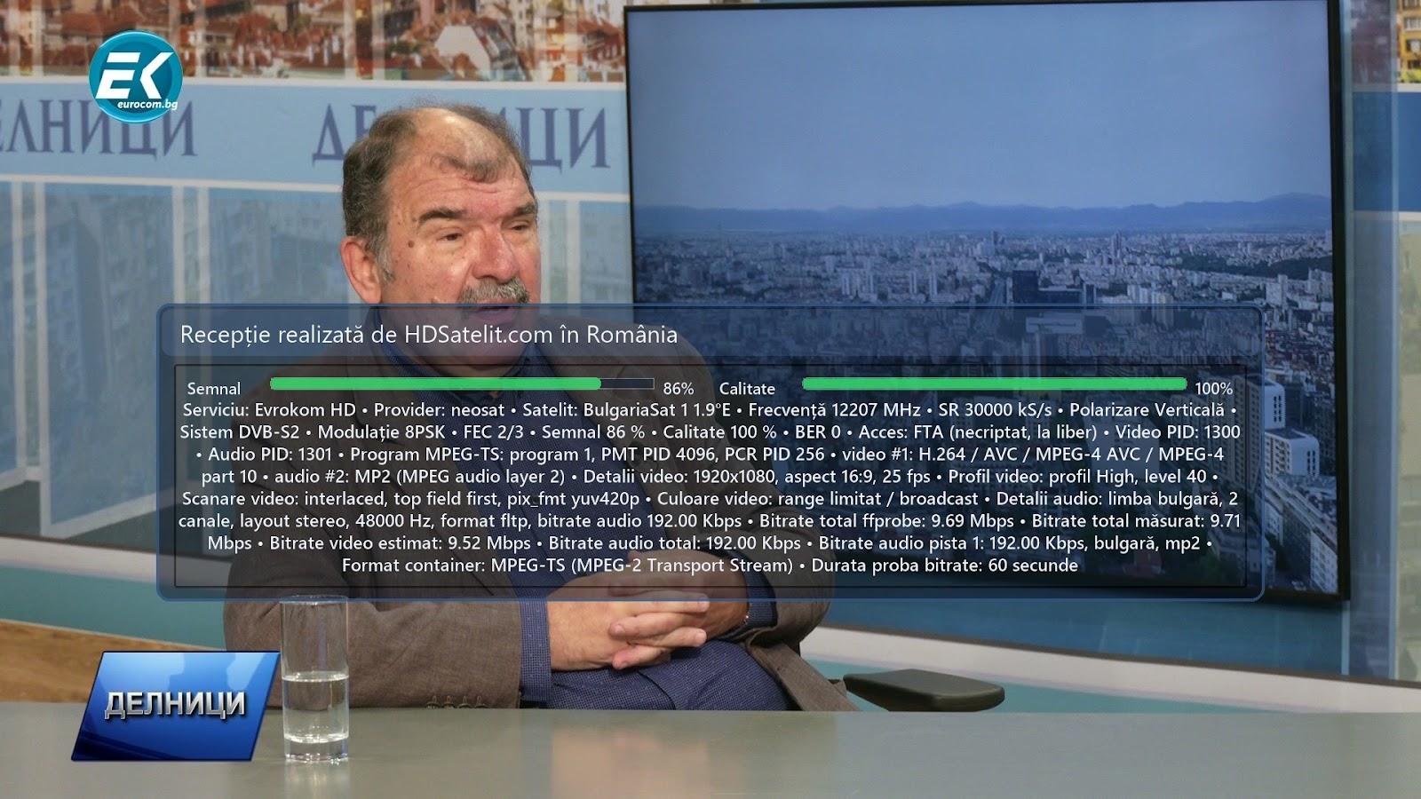 Ce am prins pe 12207 V: Evrokom HD la liber prin BulgariaSat 1
