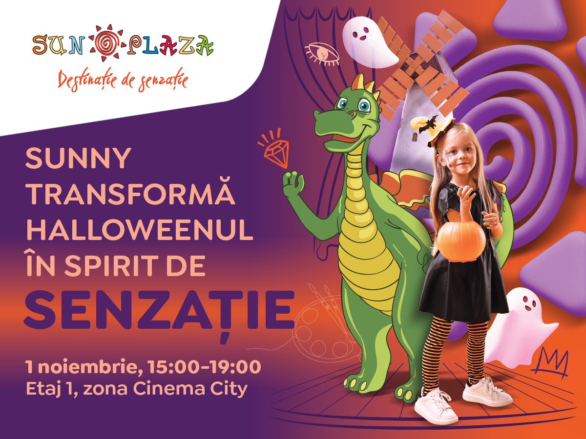 Comunicat: Sun Plaza sărbătorește Halloween-ul cu activități tematice și spectacole pentru cei mici