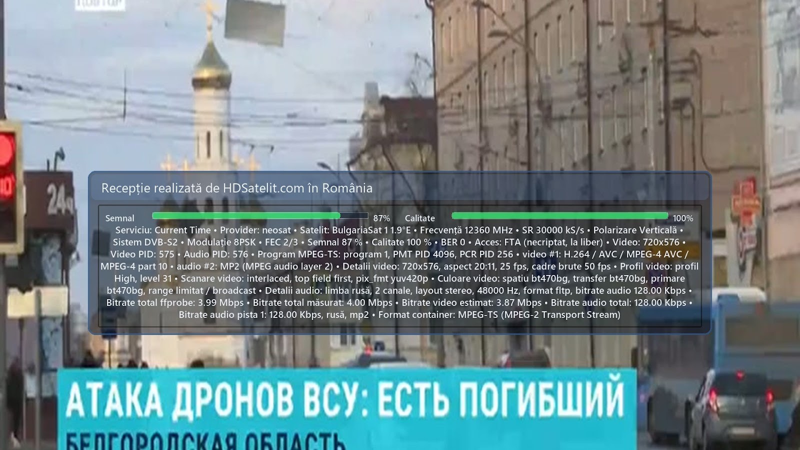 Current Time, la liber pe 12360 MHz V prin BulgariaSat 1
