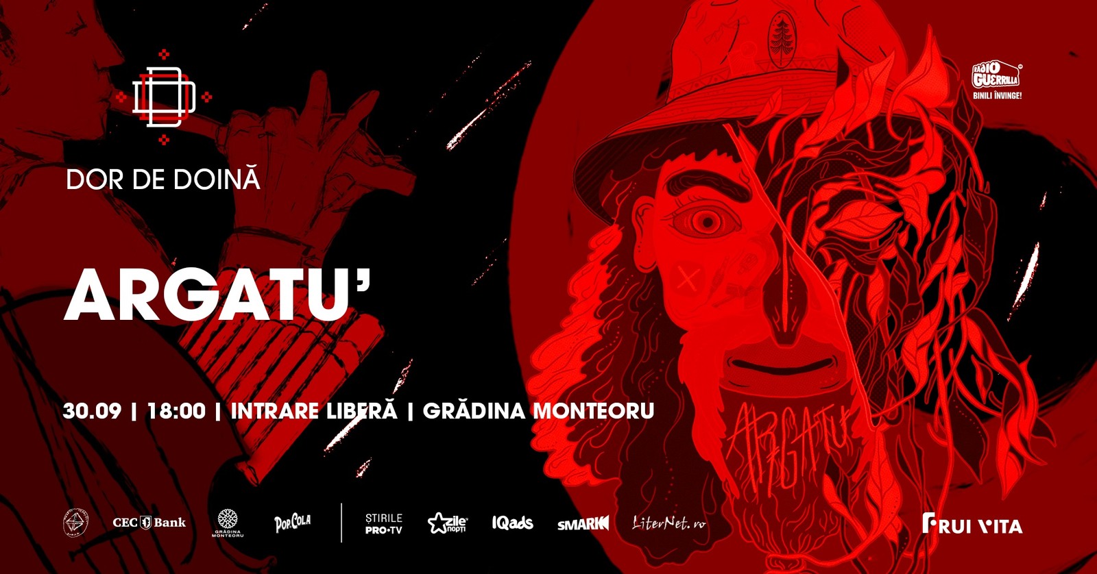"Dor de Doină" cu Argatu' și alți invitați, pe 30 septembrie 2023 în București