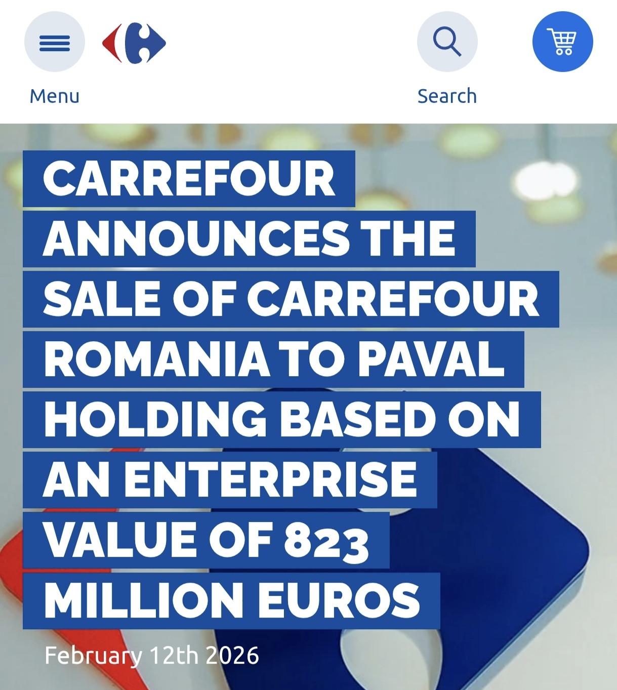 Oficial: Paval Holding (Dedeman) cumpără Carrefour cu 823 milioane euro
