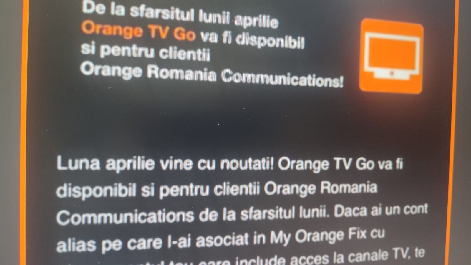 Orange Tv Go, disponibil și pentru abonații OROC