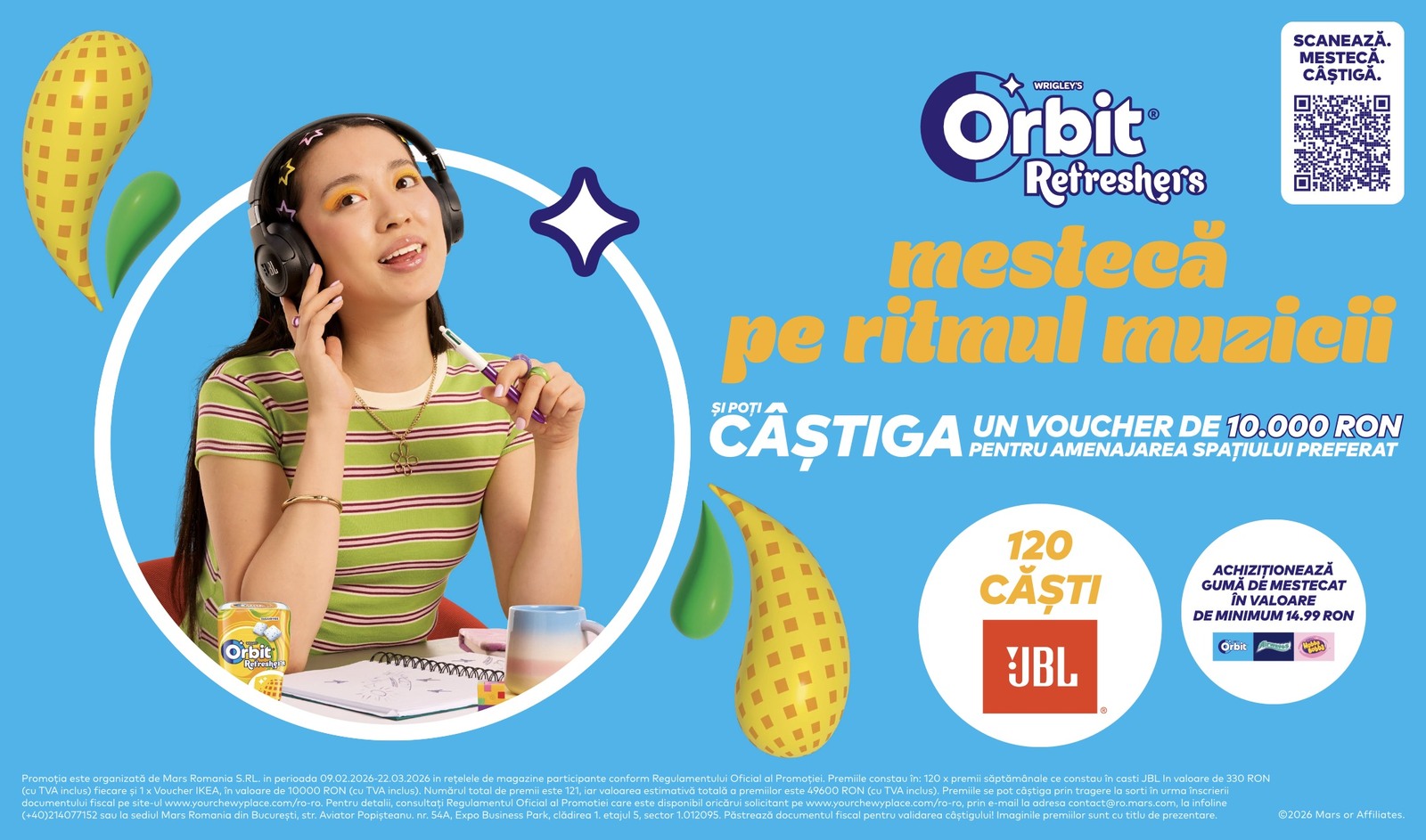 Orbit Refreshers a lansat o campanie având ca premii căști wireless JBL și un voucher de 10.000 RON