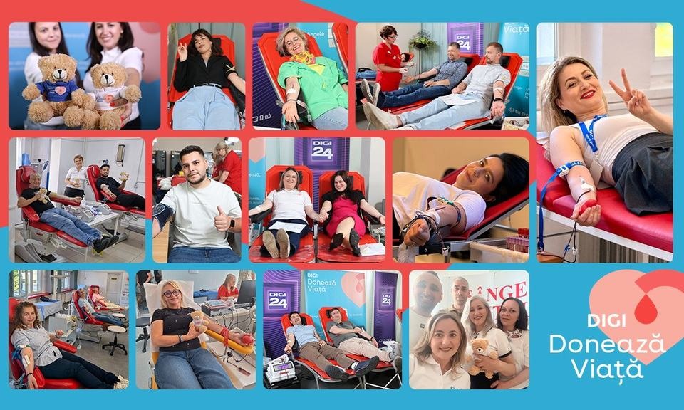 Peste 700 de angajați DIGI au donat sânge în patru țări