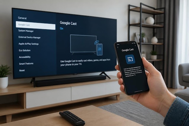 Samsung adaugă Google Cast pe televizoarele Smart