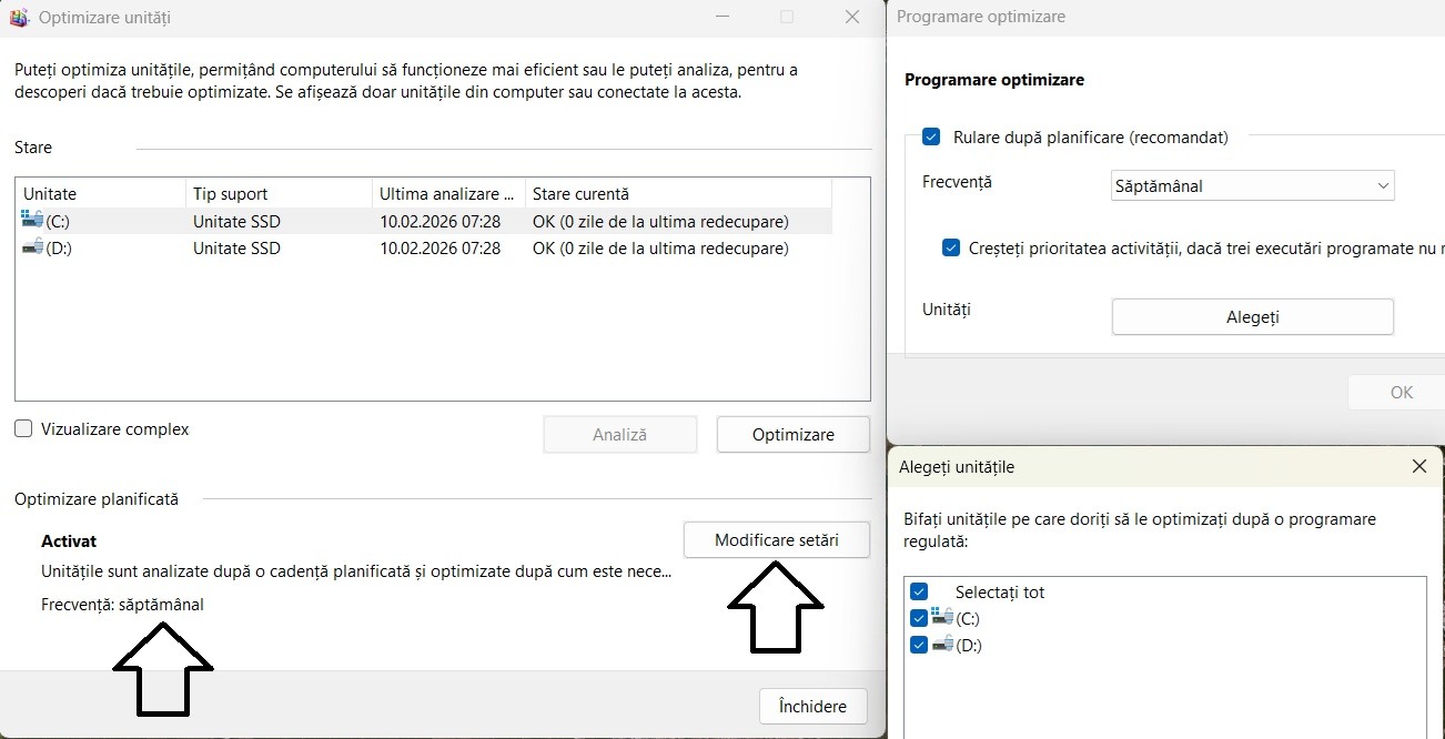 SSD-ul a devenit mai lent? TRIM în Windows: ce face și când merită modificată frecvența