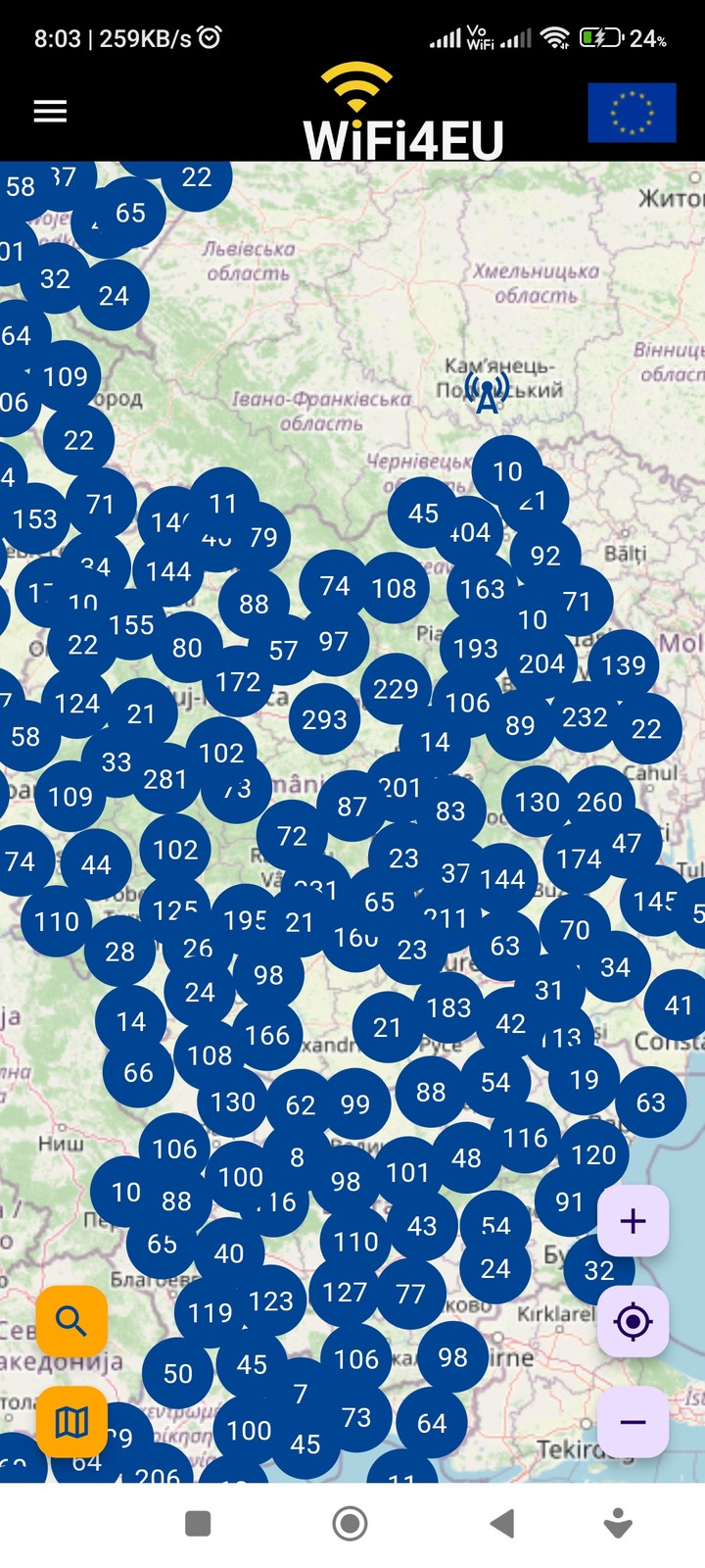 WiFi4EU, aplicația care îți arată unde găsești internet WiFi public gratis