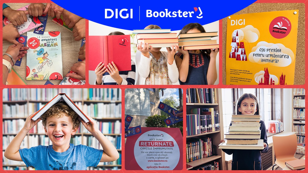 DIGI și Fundația Îmi Pasă aduc mii de cărți în șapte școli din Tulcea, Brașov și Dolj prin proiectul Bookster în școli