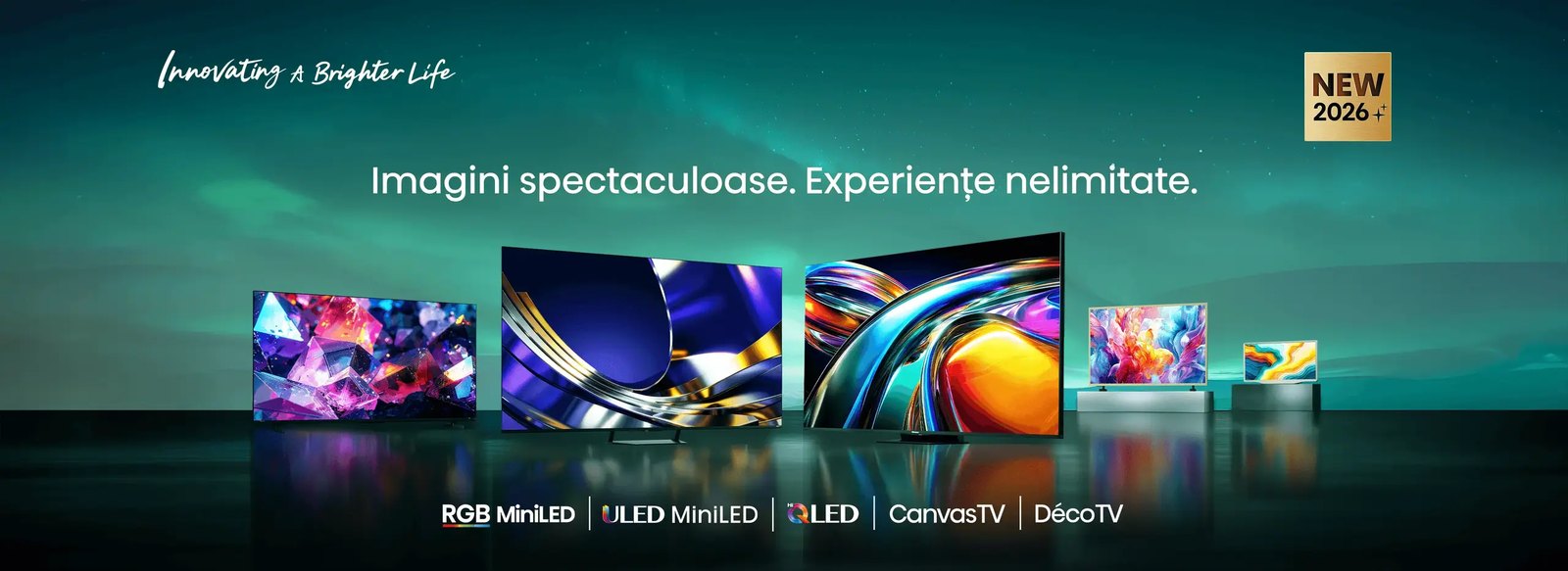Hisense a prezentat televizoarele pentru 2026: RGB MiniLED cu patru culori și ecrane de peste 100 de inch