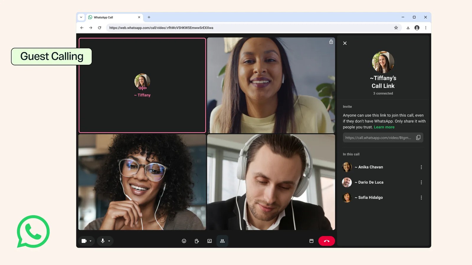 WhatsApp permite participarea la conferințe video și fără cont de utilizator